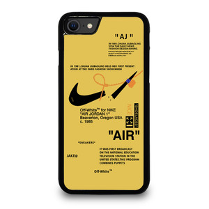 NIKE AIR OFF WHITE YELLOW iPhone SE 2020 Case Cover