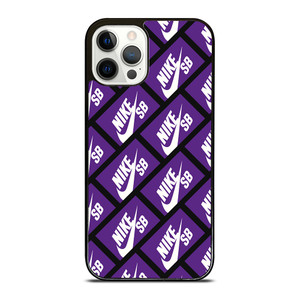 NIKE SB SKATEBOARD BOX PATTERN PURPLE iPhone 12 Pro Case Cover