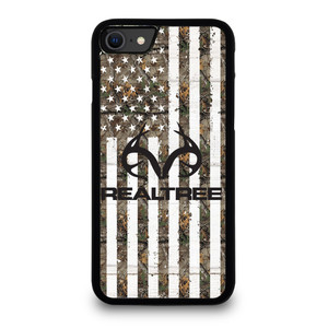 REALTREE AMERICAN FLAG LOGO iPhone SE 2020 Case Cover