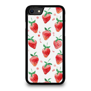 STRAWBERRY BRUSHED PATTERN iPhone SE 2020 Case Cover