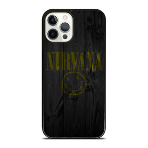 NIRVANA ROCK BAND WOODEN LOGO iPhone 12 Pro Case Cover