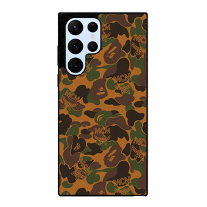 BAPE X MCM WORLDWIDE Samsung Galaxy S22 Ultra Case Cover