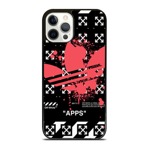 OFF WHITE X ADIDAS RED iPhone 12 Pro Case Cover OFF WHITE X ADIDAS RED iPhone 12 Pro Case Cover