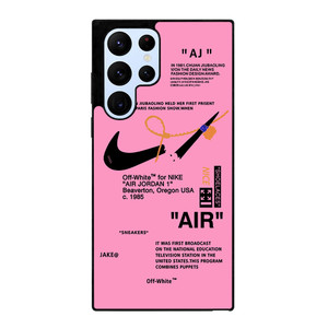 NIKE AIR OFF WHITE PINK Samsung Galaxy S22 Ultra Case Cover