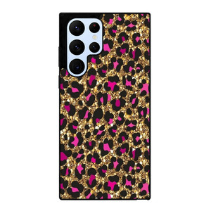 PINK LEOPARD GLITTER SKIN Samsung Galaxy S22 Ultra Case Cover