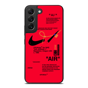 NIKE AIR OFF WHITE RED Samsung Galaxy S22 Plus Case Cover