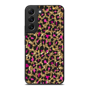 PINK LEOPARD GLITTER SKIN Samsung Galaxy S22 Plus Case Cover