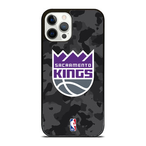 SACRAMENTO KINGS BLACK CAMO iPhone 12 Pro Case Cover SACRAMENTO KINGS BLACK CAMO iPhone 12 Pro Case Cover