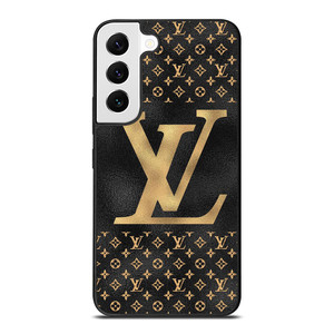 LV Black Gold Glass Case for iPhone 13