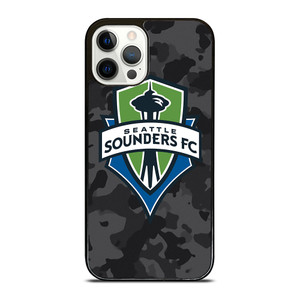 SEATTLE SOUNDERS FC MLS BLACK CAMO iPhone 12 Pro Case Cover