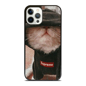SUPREME CUTE CAT iPhone 12 Pro Case Cover