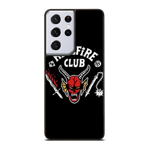 HELLFIRE CLUB STRANGER THINGS BLACK Samsung Galaxy S21 Ultra Case Cover