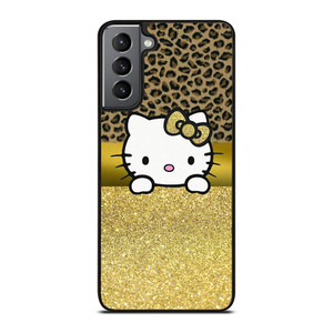 HELLO KITTY GOLD GLITTER LEOPARD Samsung Galaxy S21 Plus Case Cover HELLO KITTY GOLD GLITTER LEOPARD Samsung Galaxy S21 Plus Case Cover