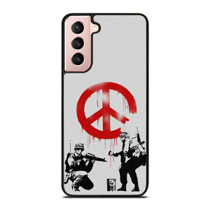BANKSY ART PEACE Samsung Galaxy S21 Case Cover BANKSY ART PEACE Samsung Galaxy S21 Case Cover