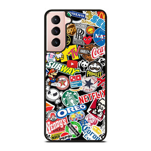 FAMOUS BRAND LOGO MIX Samsung Galaxy S21 Case Cover