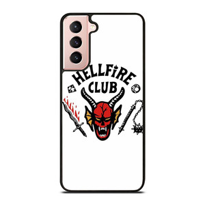 HELLFIRE CLUB STRANGER THING WHITE Samsung Galaxy S21 Case Cover