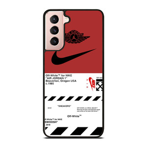 NIKE AIR JORDAN OFF WHITE LOGO Samsung Galaxy S21 Case Cover