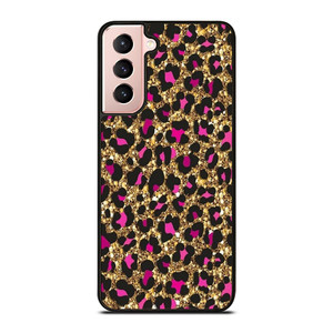 PINK LEOPARD GLITTER SKIN Samsung Galaxy S21 Case Cover