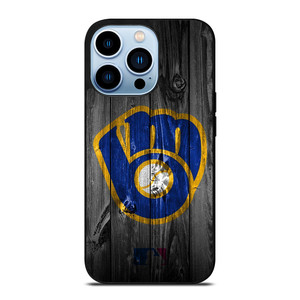 MILWAUKEE BREWERS MLB BASEBALL WOODEN LOGO iPhone 13 Pro Max Case Cover