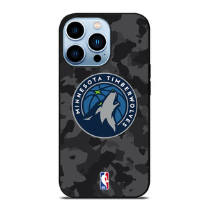 MINNESOTA TIMBERWOLVES BLACK CAMO iPhone 13 Pro Max Case Cover MINNESOTA TIMBERWOLVES BLACK CAMO iPhone 13 Pro Max Case Cover