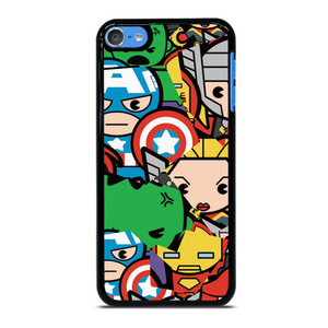 MARVEL COMIC CHARACTERS COLLAGE iPod Touch 7 Case Cover