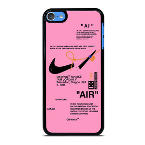 NIKE AIR OFF WHITE PINK iPod Touch 7 Case Cover