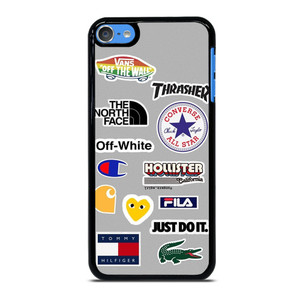 SKATEBOARD BRAND STICKER COLLAGE iPod Touch 7 Case Cover