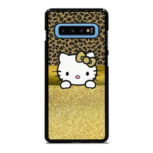 HELLO KITTY GOLD GLITTER LEOPARD Samsung Galaxy S10 Plus Case Cover HELLO KITTY GOLD GLITTER LEOPARD Samsung Galaxy S10 Plus Case Cover