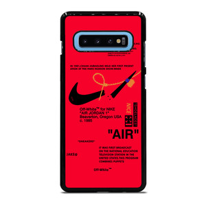 NIKE AIR OFF WHITE RED Samsung Galaxy S10 Plus Case Cover NIKE AIR OFF WHITE RED Samsung Galaxy S10 Plus Case Cover