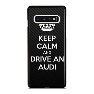KEEP CALM AND DRIVE AUDI CARBON Samsung Galaxy S10 Case Cover KEEP CALM AND DRIVE AUDI CARBON Samsung Galaxy S10 Case Cover