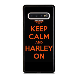 KEEP CALM AND HARLEY ON Samsung Galaxy S10 Case Cover KEEP CALM AND HARLEY ON Samsung Galaxy S10 Case Cover