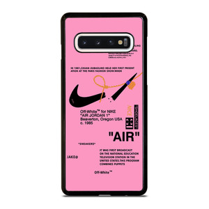 NIKE AIR OFF WHITE PINK Samsung Galaxy S10 Case Cover NIKE AIR OFF WHITE PINK Samsung Galaxy S10 Case Cover