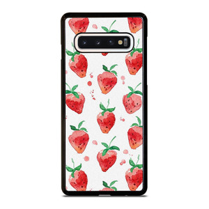 STRAWBERRY BRUSHED PATTERN Samsung Galaxy S10 Case Cover