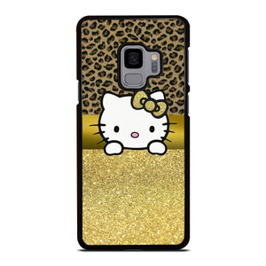 HELLO KITTY GOLD GLITTER LEOPARD Samsung Galaxy S9 Case Cover