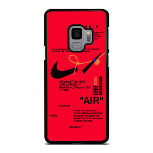 NIKE AIR OFF WHITE RED Samsung Galaxy S9 Case Cover
