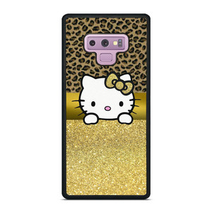 HELLO KITTY GOLD GLITTER LEOPARD Samsung Galaxy Note 9 Case Cover
