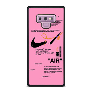 NIKE AIR OFF WHITE PINK Samsung Galaxy Note 9 Case Cover NIKE AIR OFF WHITE PINK Samsung Galaxy Note 9 Case Cover