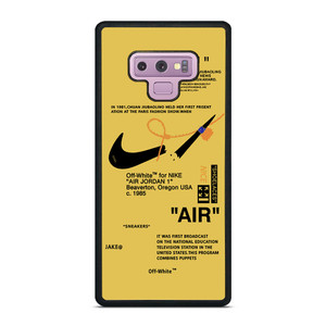 NIKE AIR OFF WHITE YELLOW Samsung Galaxy Note 9 Case Cover