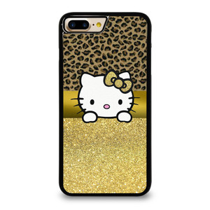 HELLO KITTY GOLD GLITTER LEOPARD iPhone 7 / 8 Plus Case Cover