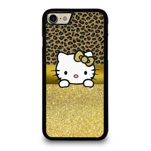 HELLO KITTY GOLD GLITTER LEOPARD iPhone 7 / 8 Case Cover