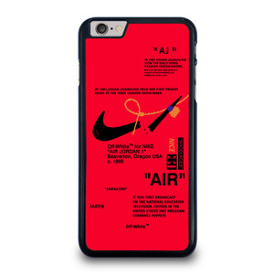 NIKE AIR OFF WHITE RED iPhone 6 / 6S Plus Case Cover