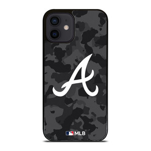 ATLANTA BRAVES BASEBALL BLACK CAMO iPhone 12 Mini Case Cover