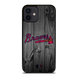 ATLANTA BRAVES BASEBALL MLB WOOD LOGO iPhone 12 Mini Case Cover ATLANTA BRAVES BASEBALL MLB WOOD LOGO iPhone 12 Mini Case Cover