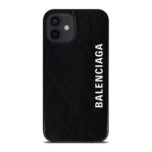 BALENCIAGA LEATHER BLACK iPhone 12 Mini Case Cover