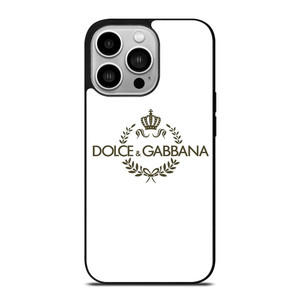 DOLCE AND GABBANA WHITE LOGO iPhone 14 Pro Case Cover