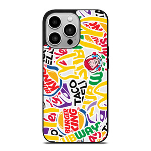 FAST FOOD BRAND STICKER BOMB iPhone 14 Pro Case Cover