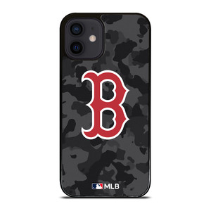BOSTON RED SOX BASEBALL BLACK CAMO iPhone 12 Mini Case Cover