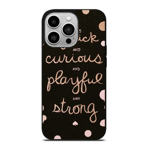 KATE SPADE NEW YORK QUOTES POLKADOT iPhone 14 Pro Case Cover