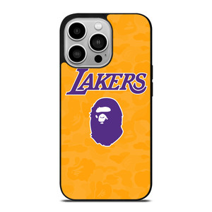 LOS ANGELES LAKERS X BAPE CAMO iPhone 14 Pro Case Cover