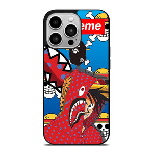 LUFFY ONE PIECE SUPREME BAPE iPhone 14 Pro Case Cover